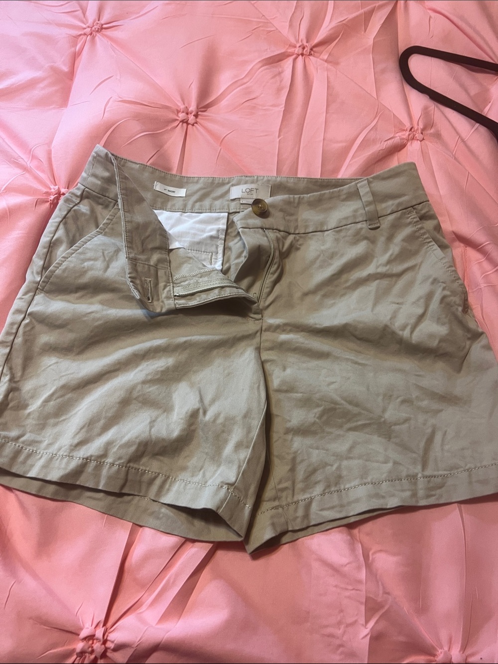 LOFT Tan Cotton Blend Women’s Bermuda Shorts